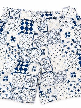 Kith Blue & White Patterned Kids Size 12 Shorts